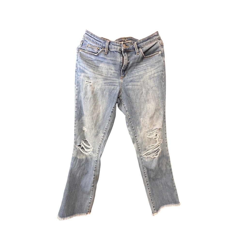 Universal Thread Womens High Rise Straight Crop Jeans Blue Medium Wash-10/30